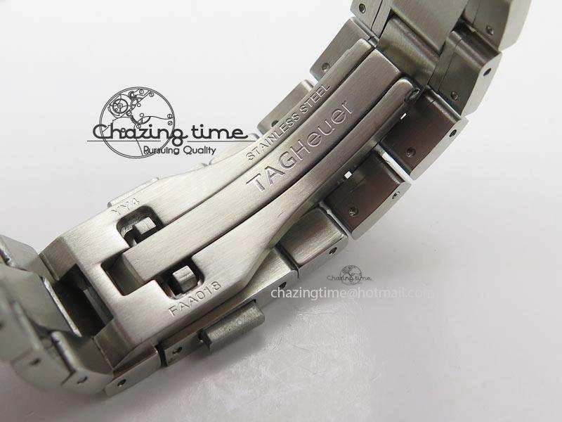 Carrera CAL1887 Chronograph SS V6F 1:1 Best Edition White Dial Blue Markers On SS Bracelet CAL1887