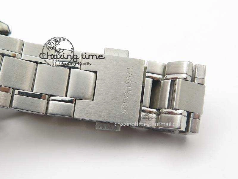 Carrera CAL1887 Chronograph SS V6F 1:1 Best Edition White Dial Blue Markers On SS Bracelet CAL1887