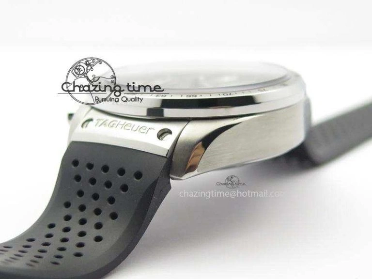 Carrera Calibre 17 SS Black Dial On Black Rubber Strap A7750