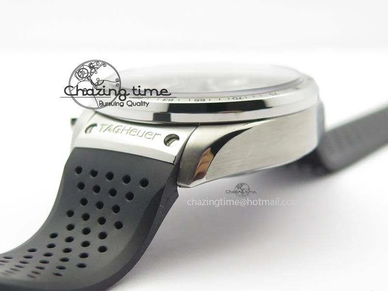 Carrera Calibre 17 SS Black Dial On Black Rubber Strap A7750