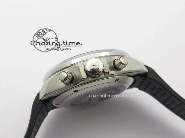 Carrera Calibre 17 SS Black Dial On Black Rubber Strap A7750