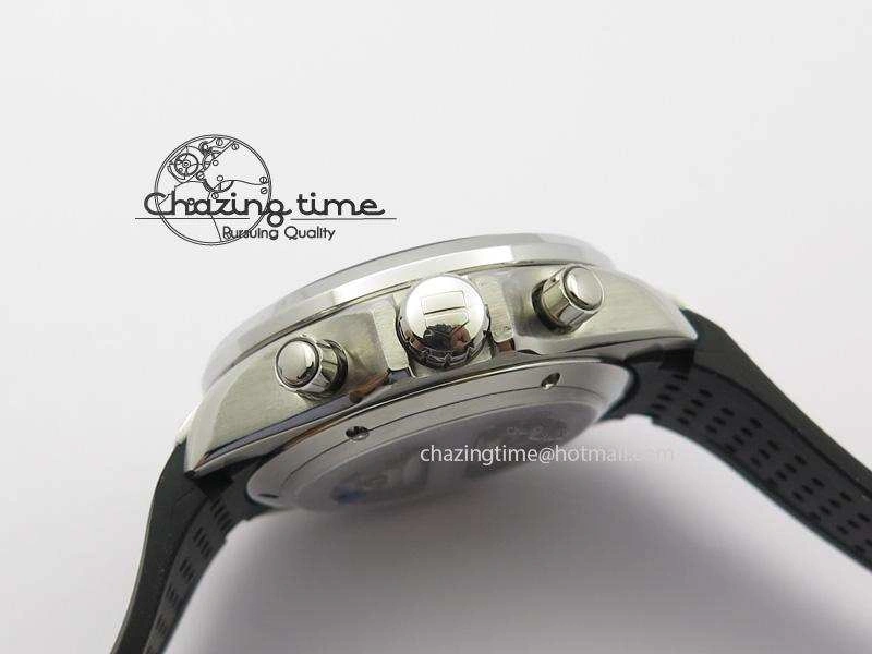 Carrera Calibre 17 SS Black Dial On Black Rubber Strap A7750