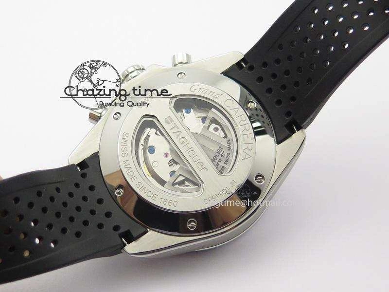 Carrera Calibre 17 SS Black Dial On Black Rubber Strap A7750