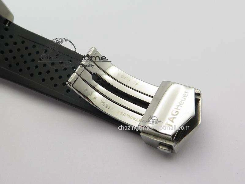 Carrera Calibre 17 SS Black Dial On Black Rubber Strap A7750