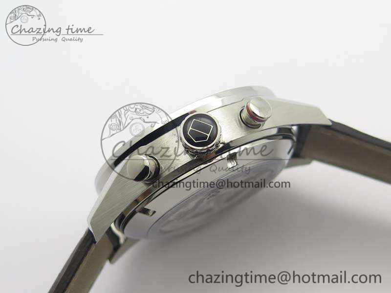 Carrera Calibre 1887 Day-Date SS V6F 1:1 Best Edition Ceramic Bezel Brown Dial On Leather Strap A7750