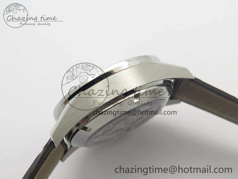 Carrera Calibre 1887 Day-Date SS V6F 1:1 Best Edition Ceramic Bezel Brown Dial On Leather Strap A7750