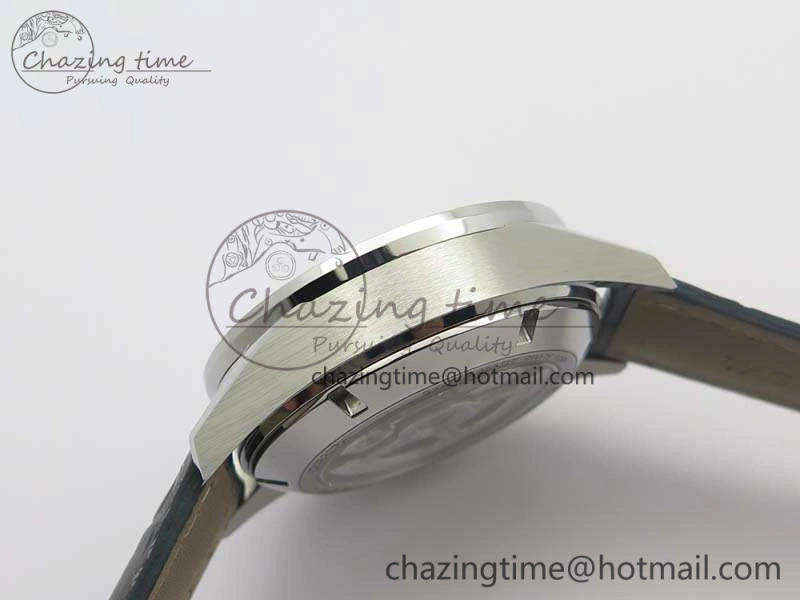 Carrera Calibre 1887 Day-Date SS V6F 1:1 Best Edition Ceramic Bezel Gray Dial On Leather Strap A7750