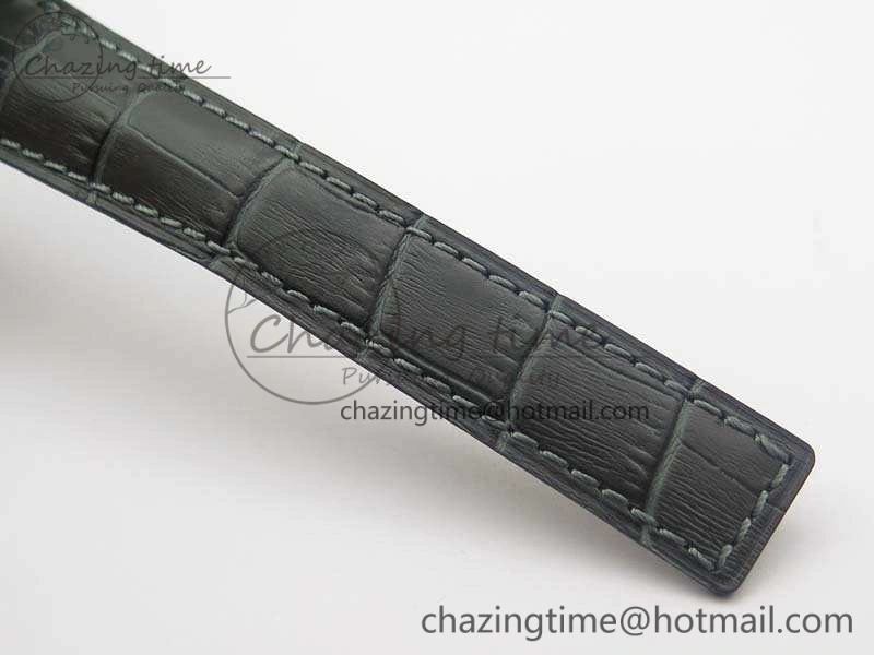 Carrera Calibre 1887 Day-Date SS V6F 1:1 Best Edition Ceramic Bezel Gray Dial On Leather Strap A7750