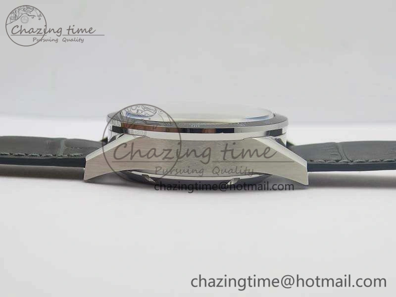 Carrera Calibre 1887 Day-Date SS V6F 1:1 Best Edition Ceramic Bezel Gray Dial On Leather Strap A7750