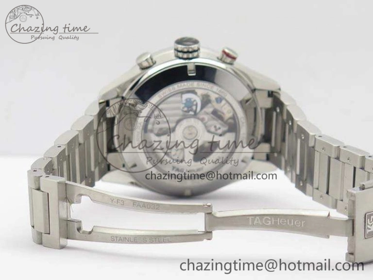 Carrera Calibre 1887 Day-Date SS V6F 1:1 Best Edition Ceramic Bezel Gray Dial On SS Bracelet A7750