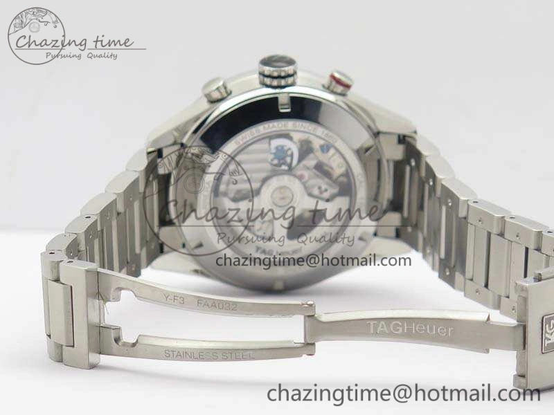 Carrera Calibre 1887 Day-Date SS V6F 1:1 Best Edition Ceramic Bezel Gray Dial On SS Bracelet A7750