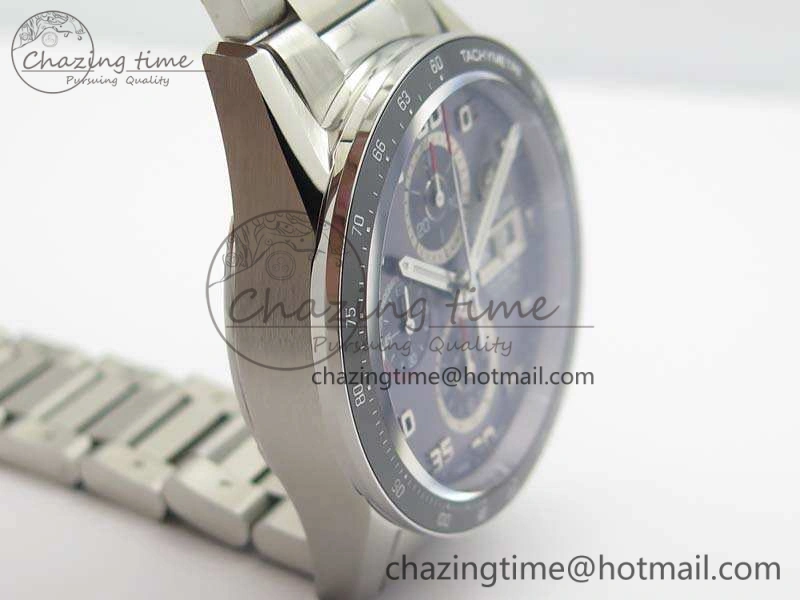 Carrera Calibre 1887 Day-Date SS V6F 1:1 Best Edition Ceramic Bezel Gray Dial On SS Bracelet A7750