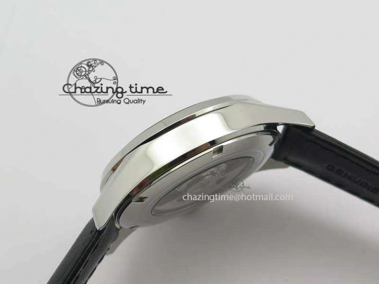 Carrera Day-Date Automatic SS Black Dial RG Markers On Black Leather Strap A2824
