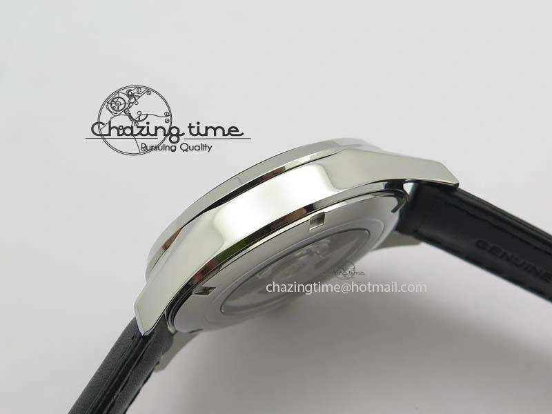 Carrera Day-Date Automatic SS Black Dial RG Markers On Black Leather Strap A2824