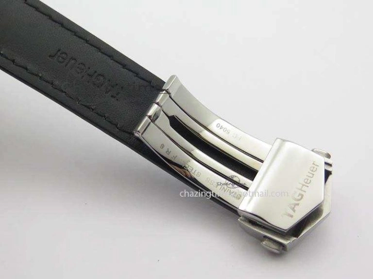 Carrera Day-Date Automatic SS Black Dial RG Markers On Black Leather Strap A2824
