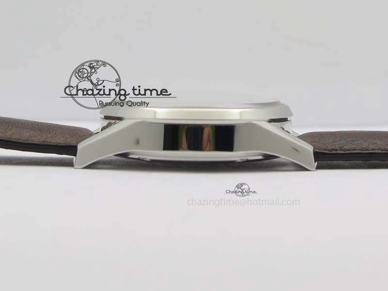 Carrera Day-Date Automatic SS White Dial RG Markers On Brown Leather Strap A2824