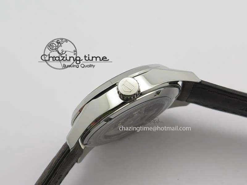 Carrera Day-Date Automatic SS White Dial RG Markers On Brown Leather Strap A2824