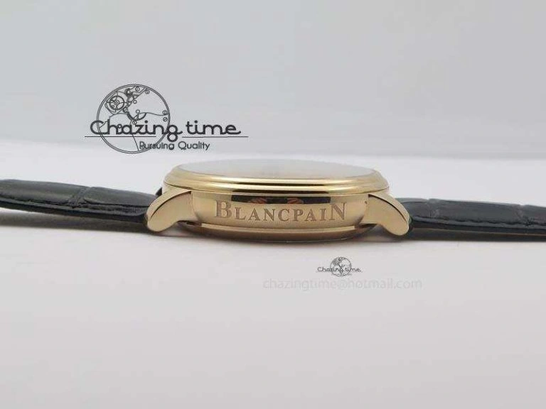 Carrousel Tourbillon RG Caseback White Dial On Black Leather Strap