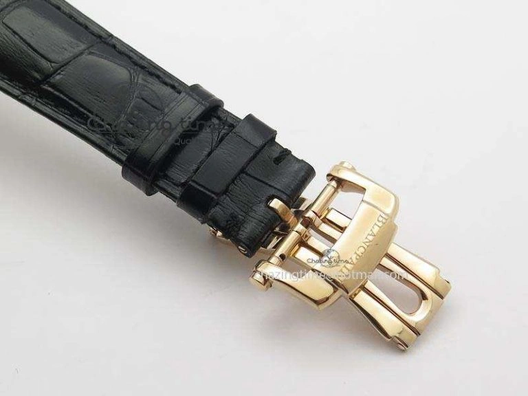 Carrousel Tourbillon RG Caseback White Dial On Black Leather Strap