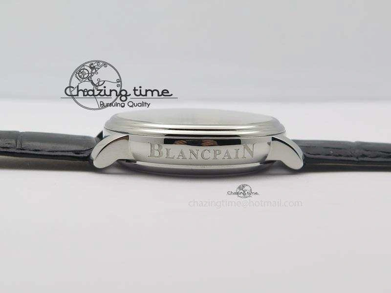 Carrousel Tourbillon SS Caseback White Dial On Black Leather Strap