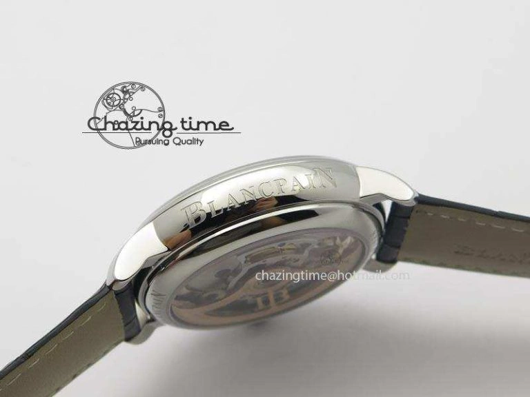 Carrousel Tourbillon SS Caseback White Dial On Black Leather Strap
