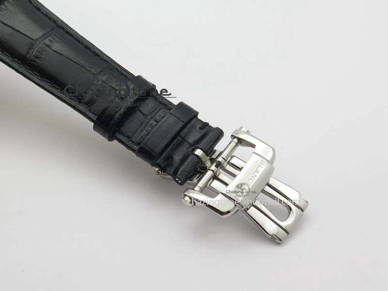 Carrousel Tourbillon SS Caseback White Dial On Black Leather Strap