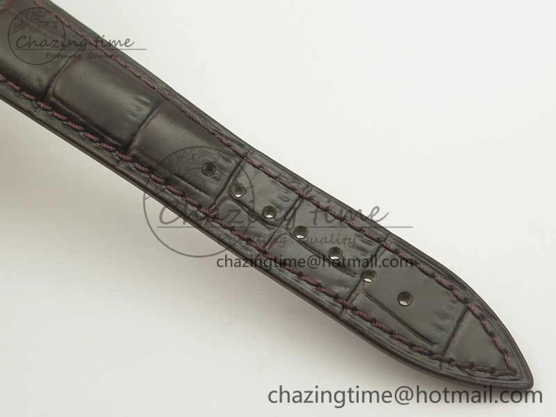 Casablanca 8880 Automatique RG GF 1:1 Best Edition Full Diamonds on Brown Leather Strap A2824
