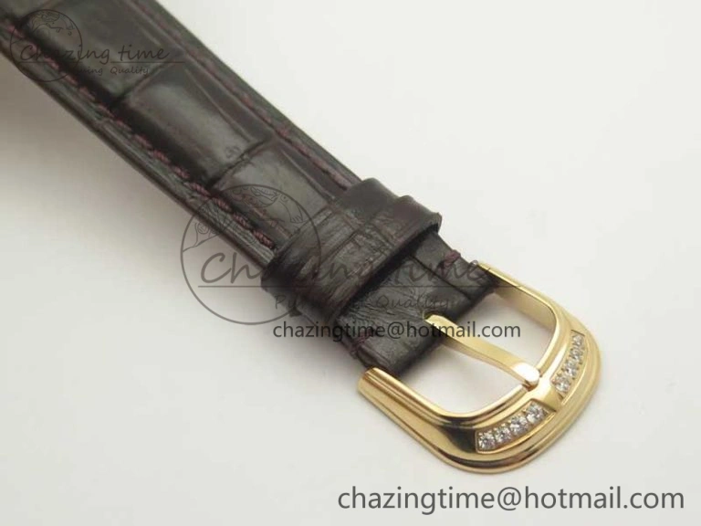 Casablanca 8880 Automatique RG GF 1:1 Best Edition Full Diamonds on Brown Leather Strap A2824