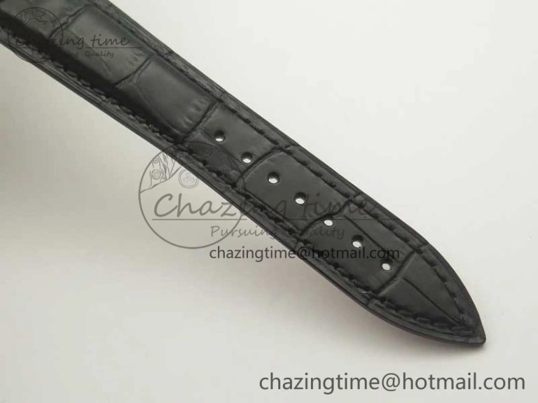 Casablanca 8880 Automatique SS GF 1:1 Best Edition Full Diamonds on Black Leather Strap A2824