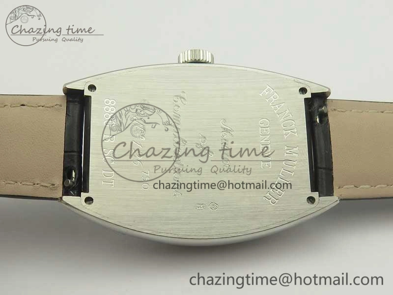 Casablanca 8880 Automatique SS GF 1:1 Best Edition Full Diamonds on Black Leather Strap A2824