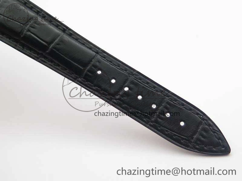Casablanca Date SS GF 1:1 Best Edition Black Dial On Leather Strap A2824