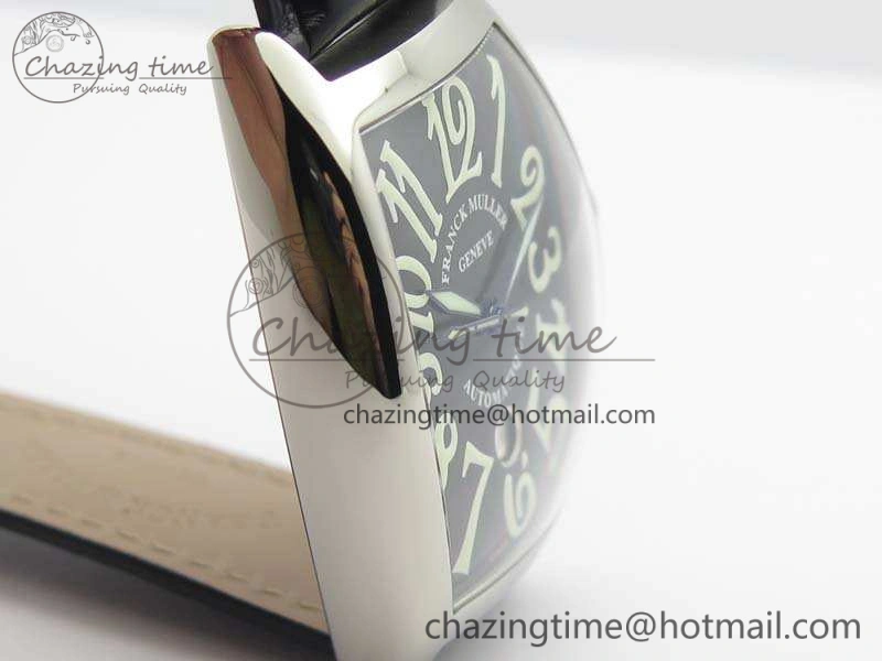 Casablanca Date SS GF 1:1 Best Edition Black Dial On Leather Strap A2824