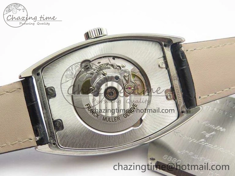 Casablanca Date SS GF 1:1 Best Edition Black Dial On Leather Strap A2824