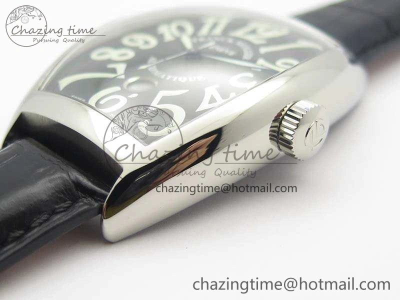 Casablanca Date SS GF 1:1 Best Edition Black Dial On Leather Strap A2824
