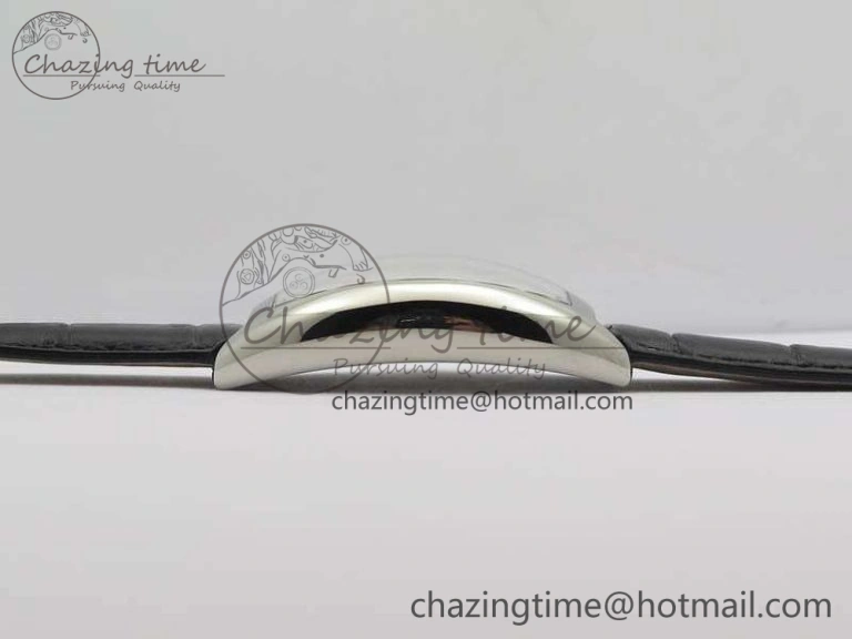 Casablanca Date SS GF 1:1 Best Edition White Dial On Black Leather Strap A2824
