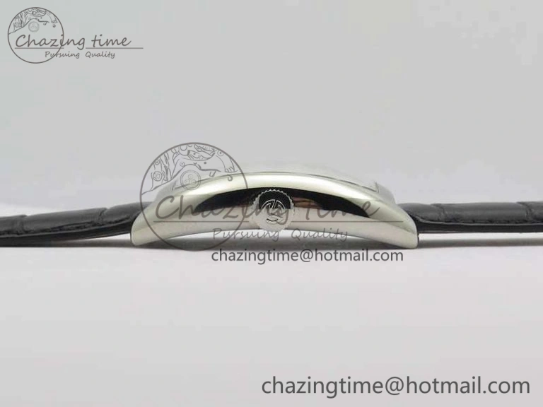 Casablanca Date SS GF 1:1 Best Edition White Dial On Black Leather Strap A2824
