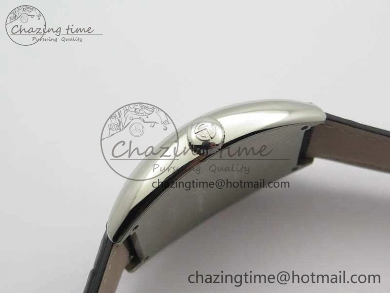 Casablanca Date SS GF 1:1 Best Edition White Dial On Black Leather Strap A2824