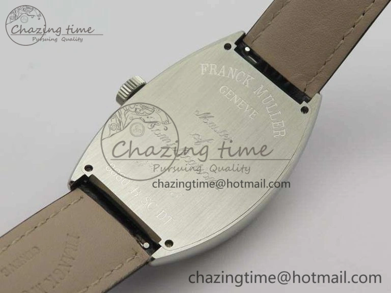 Casablanca Date SS GF 1:1 Best Edition White Dial On Black Leather Strap A2824