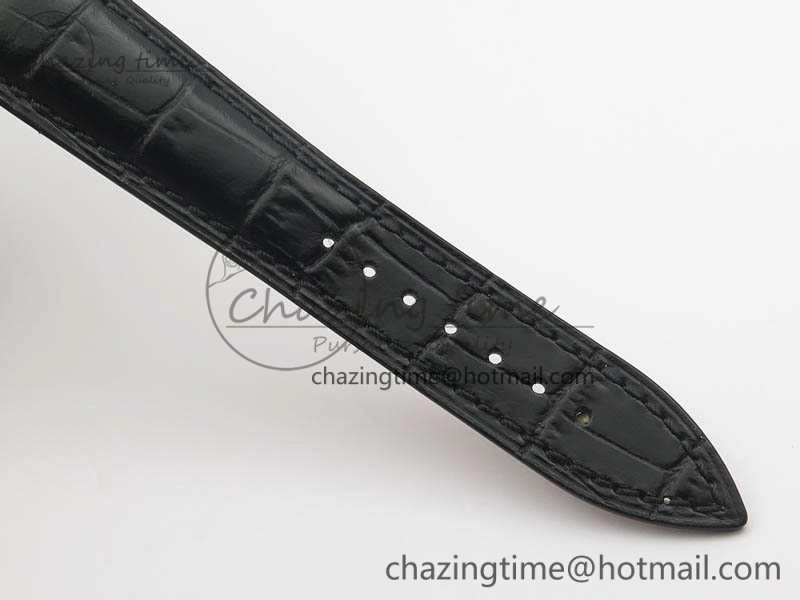 Casablanca Date SS GF 1:1 Best Edition White Dial On Black Leather Strap A2824