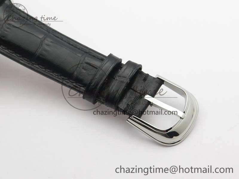 Casablanca Date SS GF 1:1 Best Edition White Dial On Black Leather Strap A2824
