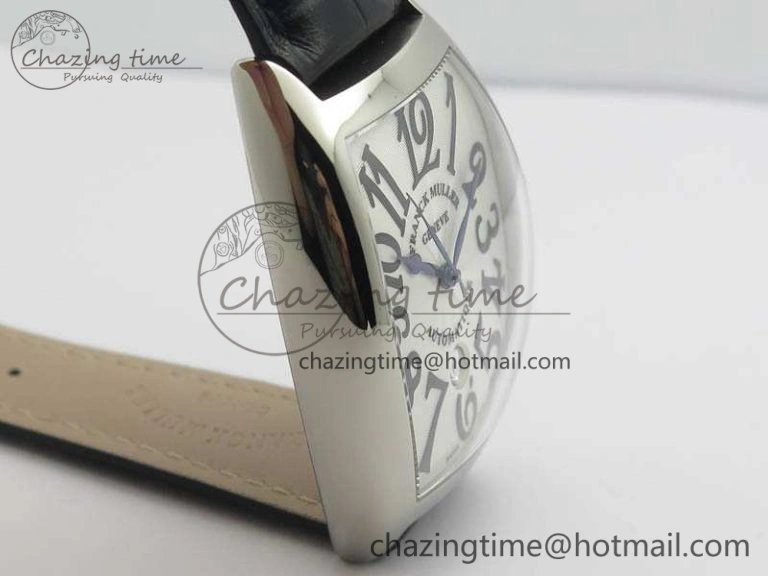 Casablanca Date SS GF 1:1 Best Edition White Dial On Black Leather Strap A2824