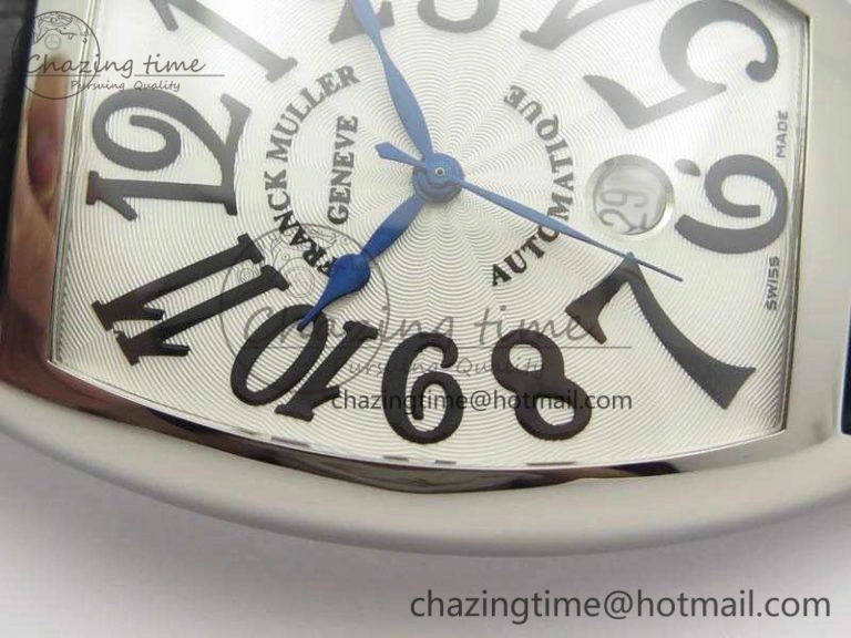 Casablanca Date SS GF 1:1 Best Edition White Dial On Black Leather Strap A2824
