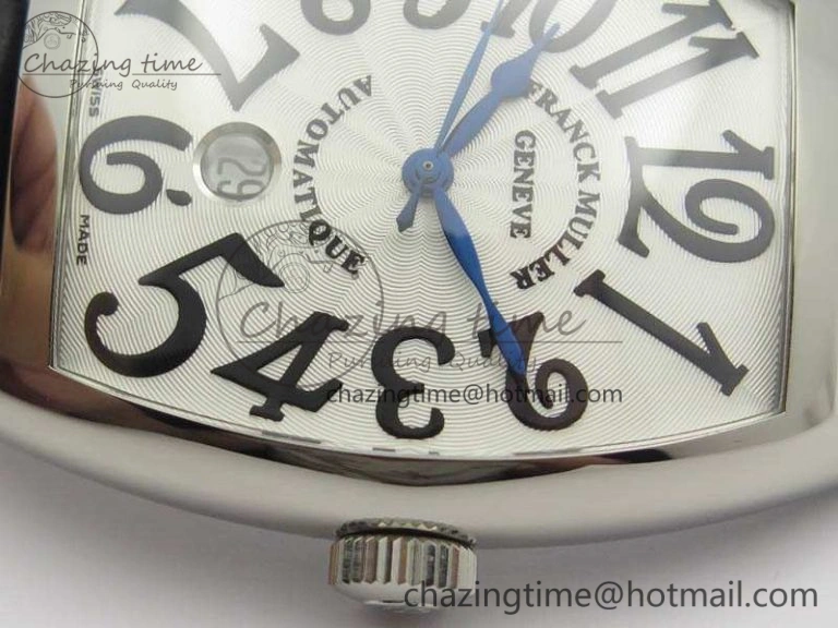 Casablanca Date SS GF 1:1 Best Edition White Dial On Black Leather Strap A2824