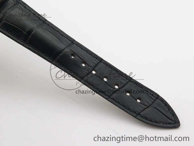Casablanca SS TW 1:1 Best Edition Black Dial On Black Leather Strap A2824