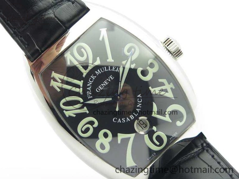 Casablanca SS TW 1:1 Best Edition Black Dial On Black Leather Strap A2824