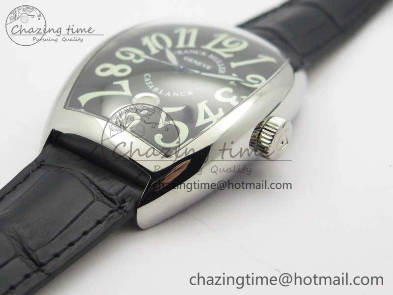 Casablanca SS TW 1:1 Best Edition Black Dial On Black Leather Strap A2824