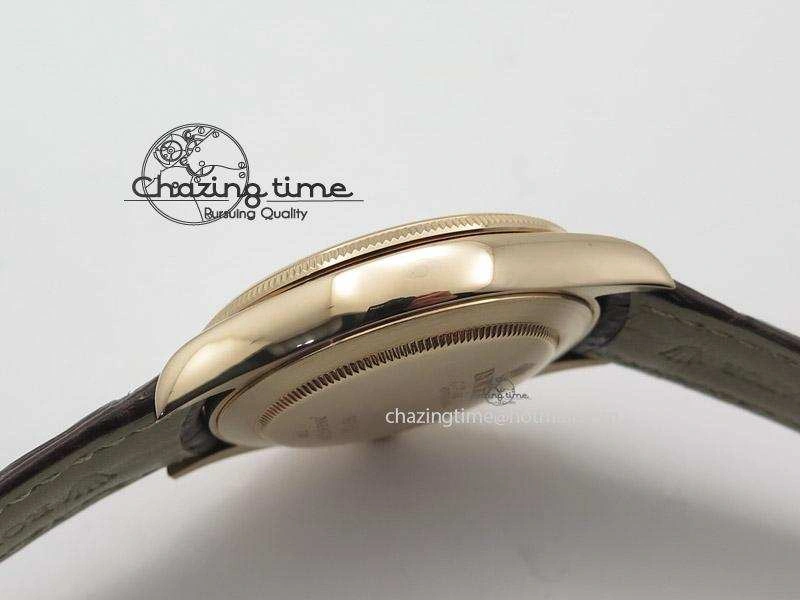 Cellini 50505 RG Black Dial on Brown Leather Strap A2824 BP Maker