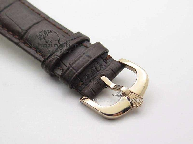 Cellini 50505 RG Black Dial on Brown Leather Strap A2824 BP Maker