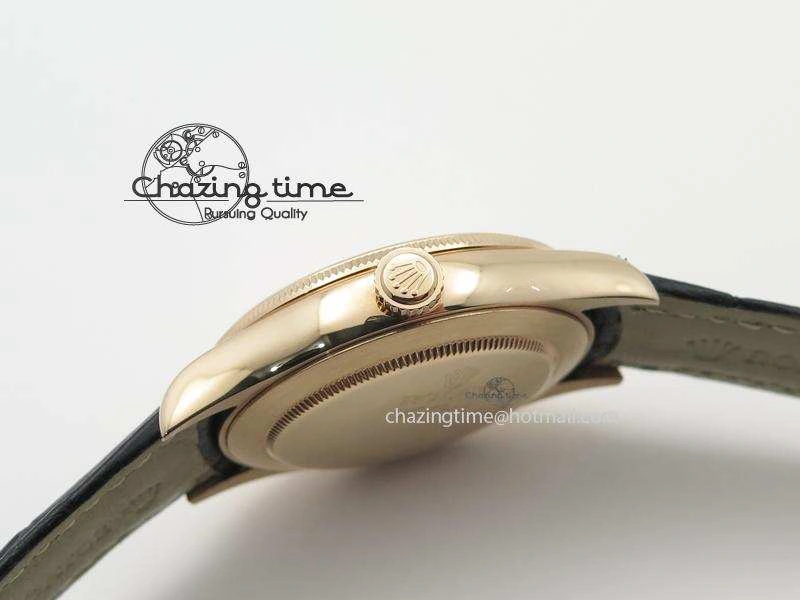 Cellini 50505 RG Pink Dial On Black Leather Strap A2813 BP Maker
