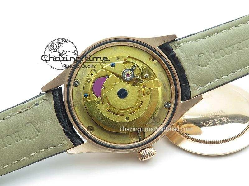 Cellini 50505 RG Pink Dial On Black Leather Strap A2813 BP Maker